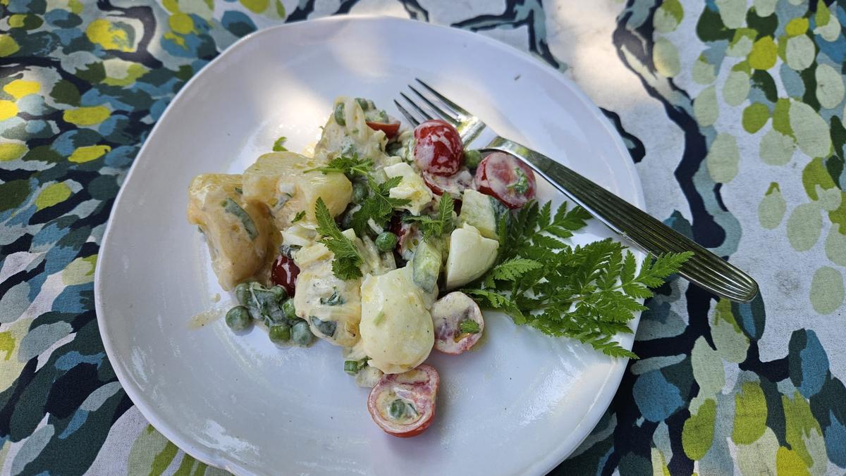 Hellepäivän perunasalaatti